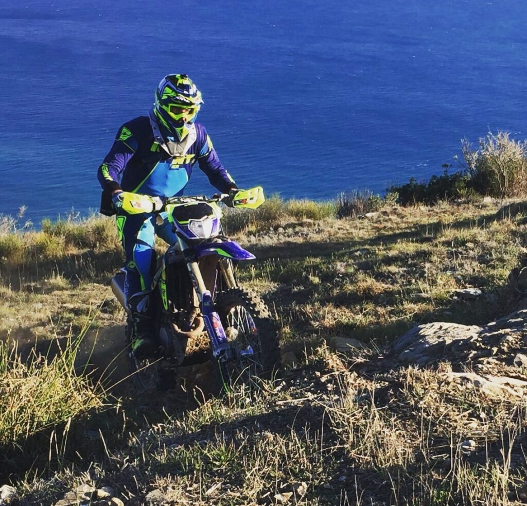 enduro bike by the sea