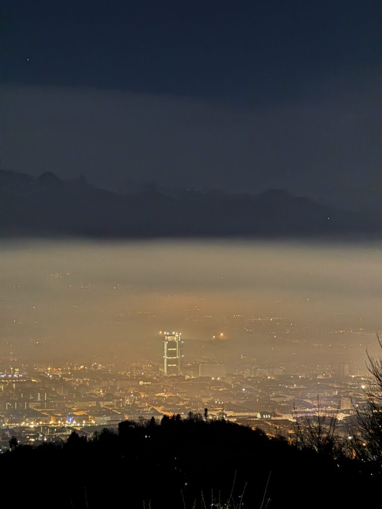 Turin seen from the hilltop